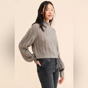 Free People Vigoss Mock Neck Sweater